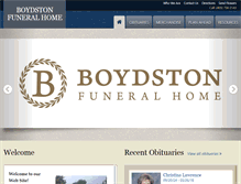 Tablet Screenshot of boydstonfuneralhome.com